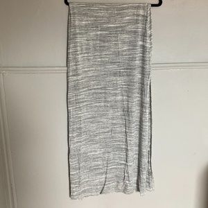 Garage Marbled Gray & White Maxi Skirt with Slits